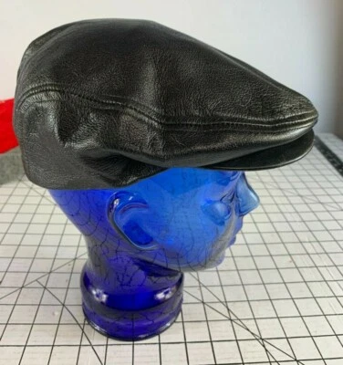 De colección Newsboy Cabbie Motocicleta Motociclista Cuero 100% Piel de Cordero Gorra Motociclista S EE. UU. Foto 1 de 4