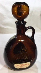 Vtg OLD FITZGERALD Bourbon Whiskey Man O' War Horse Liquor Bottle 1969 Decanter - Picture 1 of 10