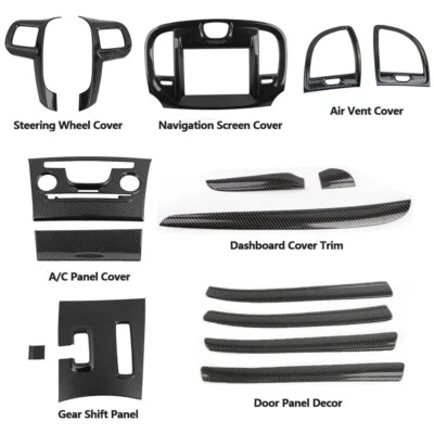 16x Carbon Fiber Interior Full Set Panel Cover Trim Kit for Chrysler 300 2011-14 - Image 1 of 4