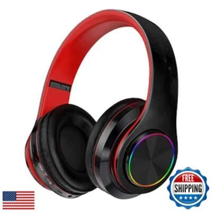 iChenovo 2022 Wireless Bluetooth Headphones,Colorful LED Lights Comfort Over  - Picture 1 of 5