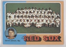 1975 Topps Team Checklist Boston Red Sox Darrell Johnson Checklist Team #172