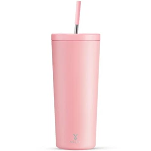 Meoky 24 oz Insulated Tumbler with Lid and Straw, Stainless Steel Vacuum Insu... - Picture 1 of 7