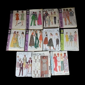 Lot of 11 McCall's Women's Sewing Patterns 1970s Vintage - Picture 1 of 8
