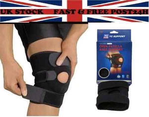 neoprene patella black elastic knee support, brace fastener, gym sport Uk Seller - Picture 1 of 1