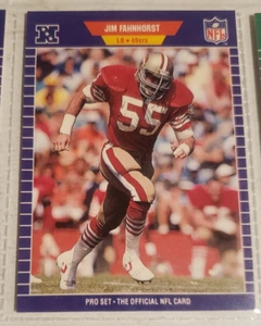 1989 Pro Set Card #374 Jim Fahnhorst LB San Francisco 49ers ***40% OFF 2+ Cards - Picture 1 of 2