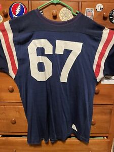 Vintage 1960s Champion Football DURENE jersey. Size 46. Buffalo Bills colorway.