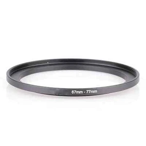 67mm-77mm 67-77 mm 67 to 77 Metal Step Up Lens Filter Ring Adapter Black - Picture 1 of 3