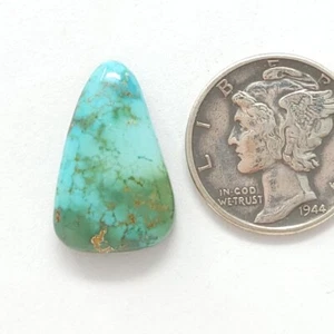 Natural Easter Blue Nevada Turquoise Free Form Triangle Cabochon 8.1 Carats - Picture 1 of 5