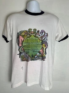 Vintage 80’s USA Made Ringer Shirt L Black USS New Jersey Military - Picture 1 of 15