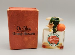 Vintage Or-Blos Orange Blossom Perfume Bottle Miniature Jacksonville FL - Picture 1 of 5