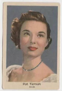 Tarjeta coleccionable holandesa de papel sin numerar Pat Tiernan años 1940-1950 E5 - Imagen 1 de 2