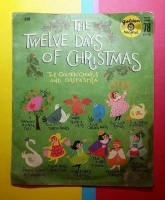 VINTAGE 1952 GOLDEN RECORDS 78 RPM CHRISTMAS - THE TWELVE DAYS of CHRISTMAS Foto 1 de 2