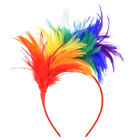 Colorful Mardi Gras Feather Headband Flapper Headpiece Adult Party Costume Hair