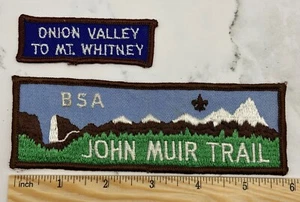 Vintage Boy Scouts Patches (2) ~ John Muir Trail & Onion Valley - Picture 1 of 2