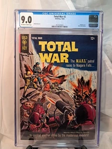 Gold Key Total War #2 Cgc 9.0 Wally Wood 1965 Gorgeous Painted Cover High Grade - Picture 1 of 5