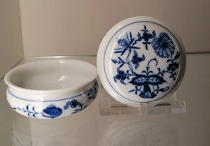 MEISSEN lata de tapa redonda patrón de cebolla 1ª elección lata de dulces caramelos DM 9,5 cm - Imagen 1 de 11