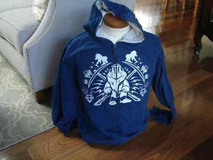 Grumpy Snow White & The Seven Dwarfs Hoodie Sweatshirt Blue Disney Size XL - Picture 1 of 5