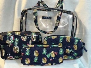 NWOT VERA BRADLEY Tropical Cosmetic Makeup 4 Piece Travel Organizer Set - Picture 1 of 13