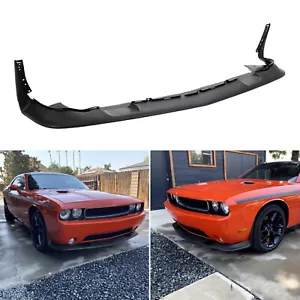 For Dodge Challenger 2008-2014 SRT Style Front Bumper Chin Spoiler Splitter Lip - Picture 1 of 21