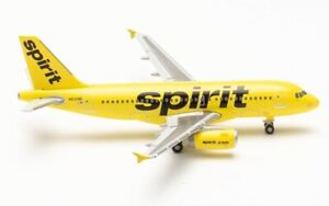 New! Herpa 535809 Spirit Airlines Airbus A319, reg. N532NK - 1:500 diecast model