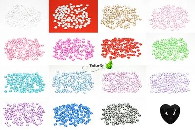 100 Streu Deko Steine HERZEN 1,2cm Tischdeko Diamanten Hochzeit Streuteile 12mm - Bild 1 von 2