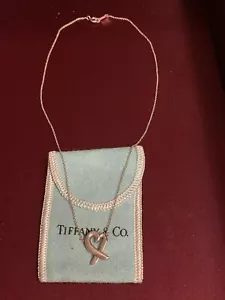 Tiffany & Co Elsa Peretti Loving Heart Silver Necklace - Picture 1 of 12