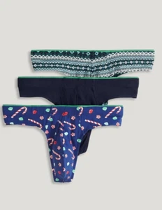 Jockey Men's Casual Cotton Stretch Thong - 3 Pack mints & gummies 2XL (44-46) - Picture 1 of 8