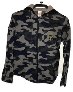 Wonder Nation Boy’s Camo Mechanic Zip Up Jacket with Hood, Size XL/XG (14-16) - Picture 1 of 6