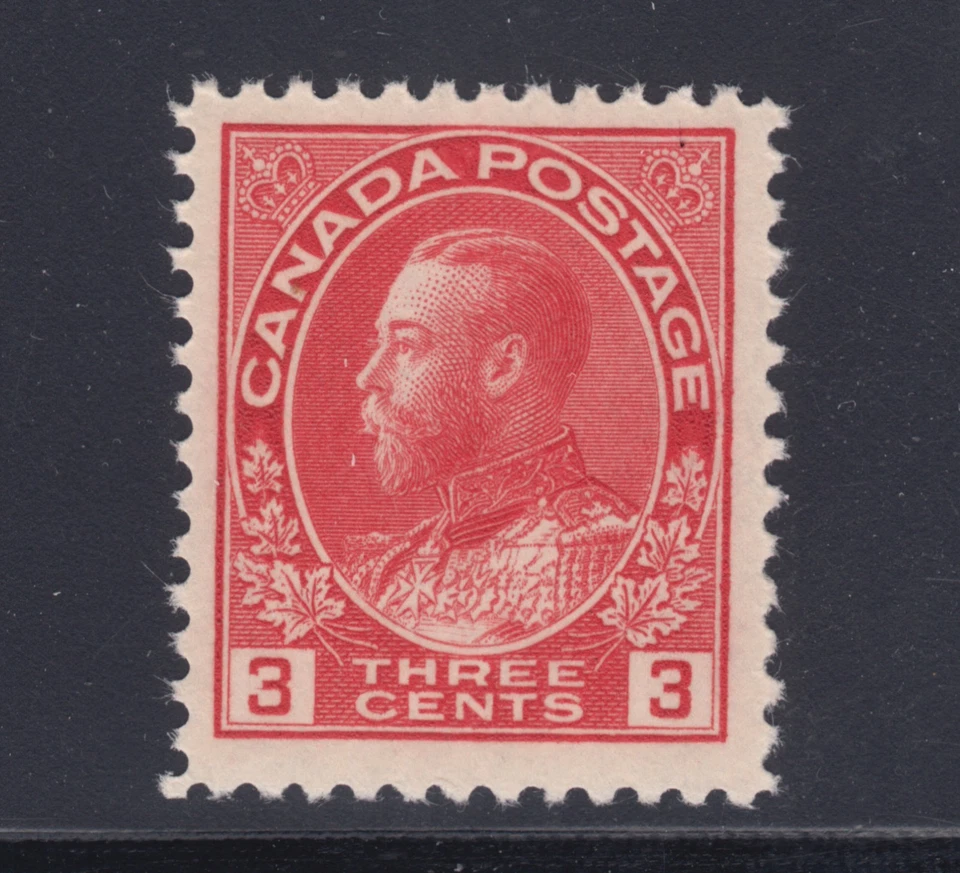 Canada Sc 109 MNH. 1923 3c carmine KGV Admiral, dry printing, fresh, VF - Image 1 of 1