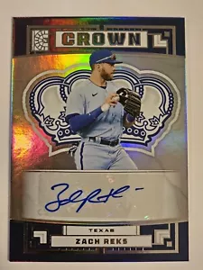 Zach Reks 2022 Panini Capstone Crown Auto Autograph C-ZR Rangers - Picture 1 of 2