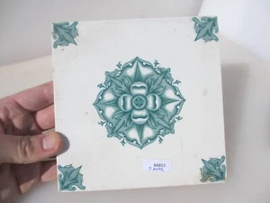 Antique Floor Tile Ceramic Victorian Old Church Pugin Nouveau 6" W - £18each - Picture 1 of 12