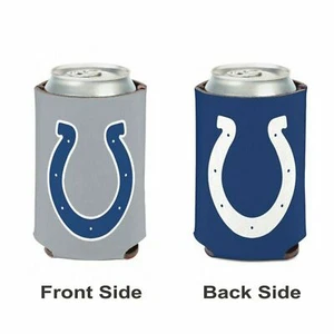Licensed Football 2 Sided 12 oz Indianapolis Colts Can Cooler Collapsible Koozie - Picture 1 of 1