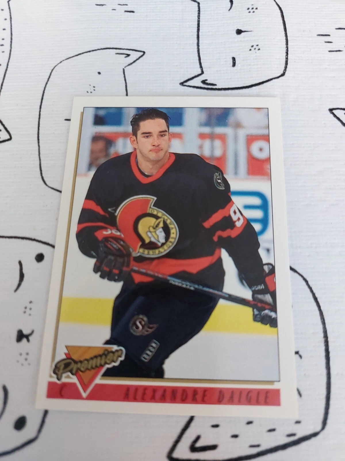 Alexandre Daigle Rookie Card 1993 Topps Premier Ottawa Senators 1st Choice Draft