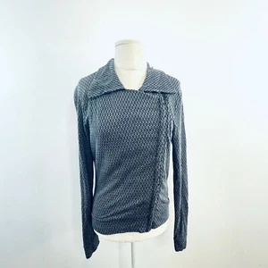 Metalicus Size OS 8 10 12 14 Grey Zip Front Cropped Stretch Fabric Jacket - Picture 1 of 24