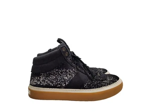 Para Hombre Jimmy Choo Sport Lona Negra Moda Diseñador Tenis 10.5 44 Hechas en Italia - Imagen 1 de 11