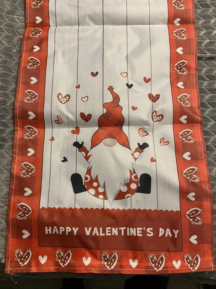 HAPPY VALENTINE’S DAY GNOME TABLE RUNNER - Image 1 of 2