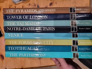 8 x Wonders of Man Readers Digest 1970's, Parthenon, Venice, Pyramids etc. - Foto 1 di 9