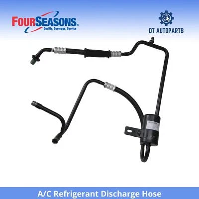 Manguera de descarga de refrigerante aire acondicionado V8 4 estaciones para Ford Mustang 1997-1998 4,6 L Foto 1 de 4