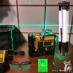 Set Livella Laser Dewalt 3X360° + Treppiede 1.5m + Occhiali + Scheda Target - Foto 1 di 21
