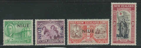 Niue Scott # 90-93 MH Overprint Peace Issue Cover