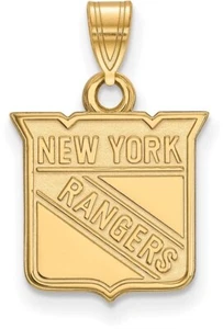 10K Yellow Gold NHL New York Rangers Small Pendant by LogoArt - Picture 1 of 2