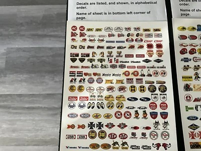 Drag Strip Decals 1:18 Scale/ SELECT SHEET # VOLUME# REQUIRED - Image 1 of 4