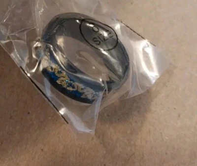 Anel prata azul Ano do Dragão novo em folha tamanho 7  - Imagem 1 de 4