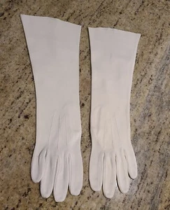Vintage Womens Size S Off-White Cotton Formal 13" Long Gloves - Picture 1 of 13