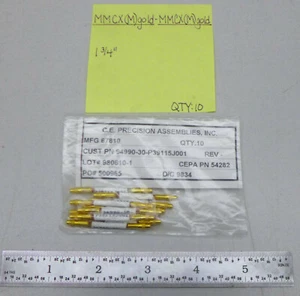 (10) MMCX(Male) Gold to MMCX(Male) Gold Cables 1.75" {fo} - Picture 1 of 1