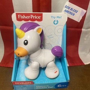 Fisher-Price Unicorn Clicker Pal Sensory Toy for Developing Fine Motor Skills - Picture 1 of 3