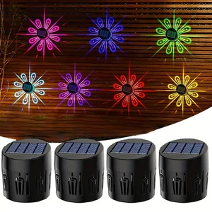 Colorful Solar LED Deck Lights Garden Path Patio Pathway Stairs Step Fence Lamp - Picture 1 of 18