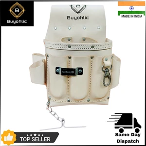 Bolsa de Herramientas Electricista, Organizador Profesional Multibolsillos I Cuero Grano Superior - Imagen 1 de 21