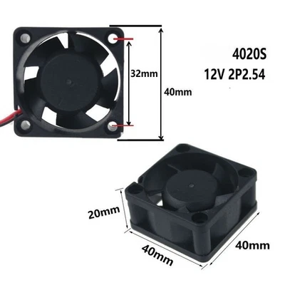 4Pcs Gdstime 40x40x20mm 2P 12V 4020S Fan DC Duct Ventilation Cooler Fan 40mm - Image 1 of 4