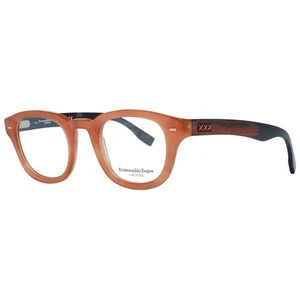 Ermenegildo Zegna ZC 5005 Hombres Marco Óptico Marrón Borde Completo Gafas Ovaladas - Imagen 1 de 4